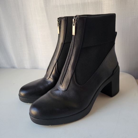 ABEO Metropolis Zip women's chunky heel leather boots size 9 - Picture 3 of 9